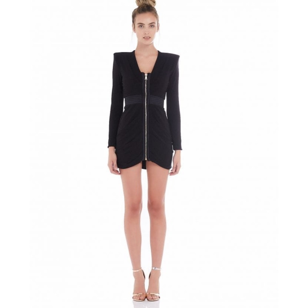 NWT ZHIVAGO Black Dress with Zipper Detail - Picture 3 of 13
